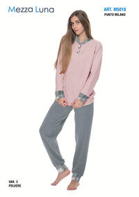 PIGIAMA DONNA M/L M5018 Tellini S.r.l. Ingrosso Abbigliamento